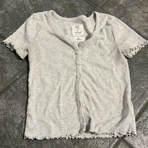 Gap teen gray ribbed tshirt